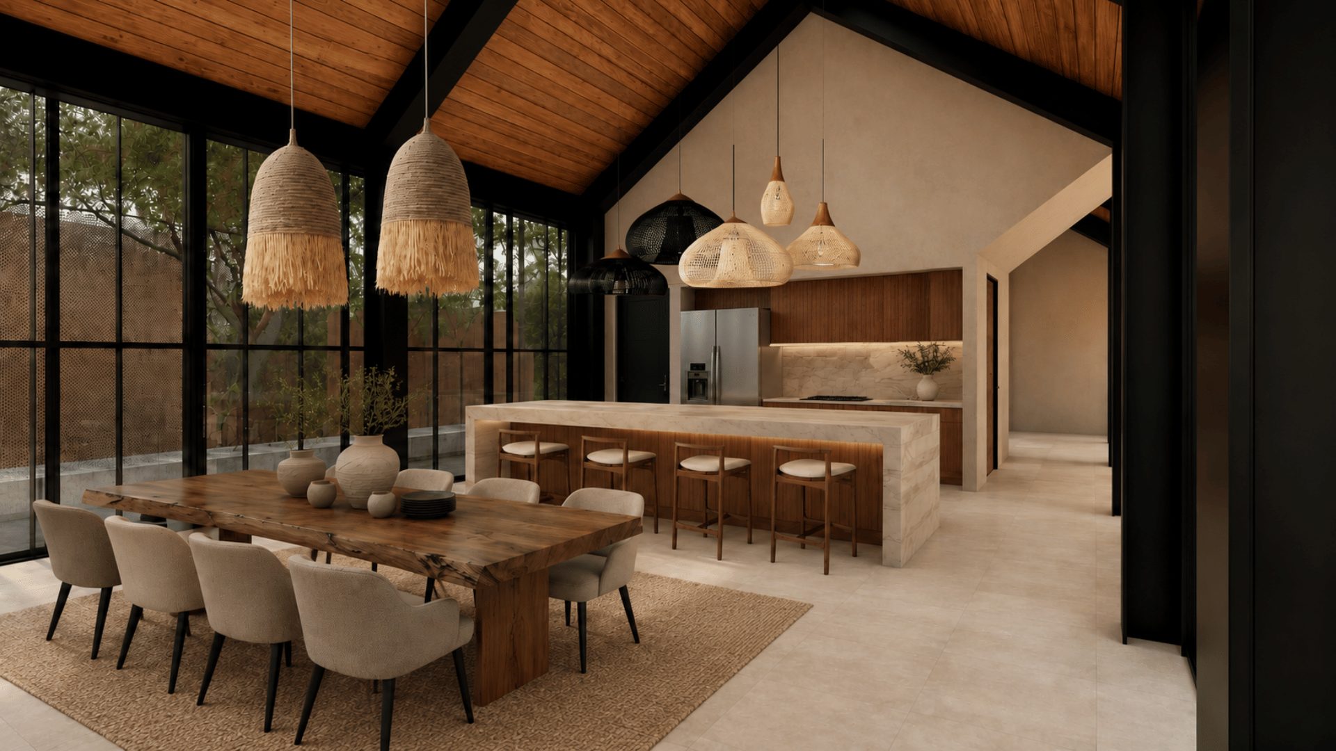 Dos Graneros exterior kitchen and dining terrace