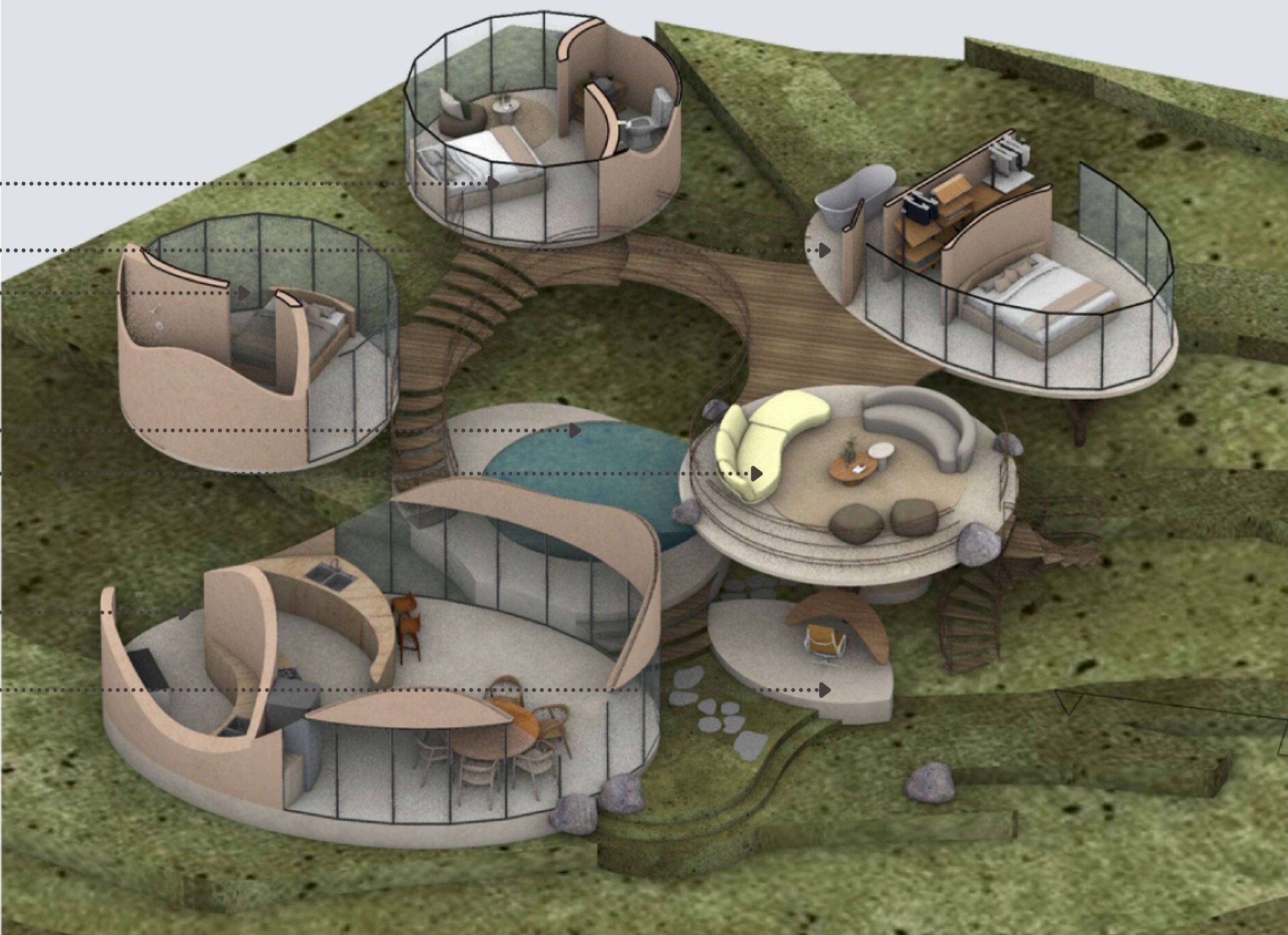 Flor de Vida Floor Plans — Spatial Distribution
