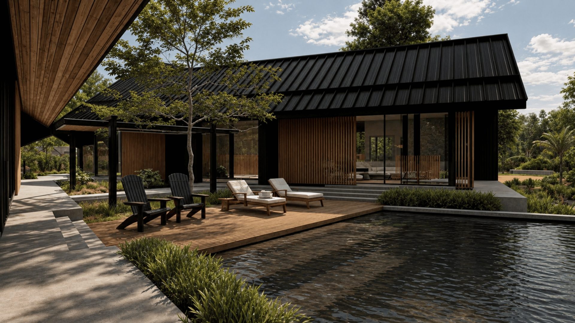 Dos Graneros outdoor living space beside the courtyard